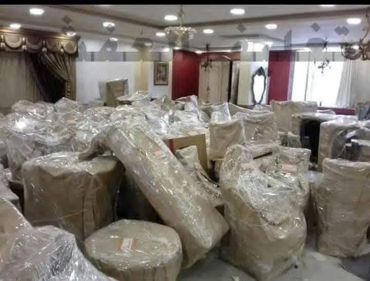 تغليف الأثاث بالفقاعات والكرتون